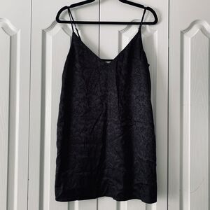 Slip Dress Women S Black Floral Satin Y2K 90s Vintage-Inspired Whimsigoth Fairy